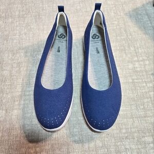 NWT Cloudsteppers by Clarks Step AllenaSea Blue Flats Size 10W